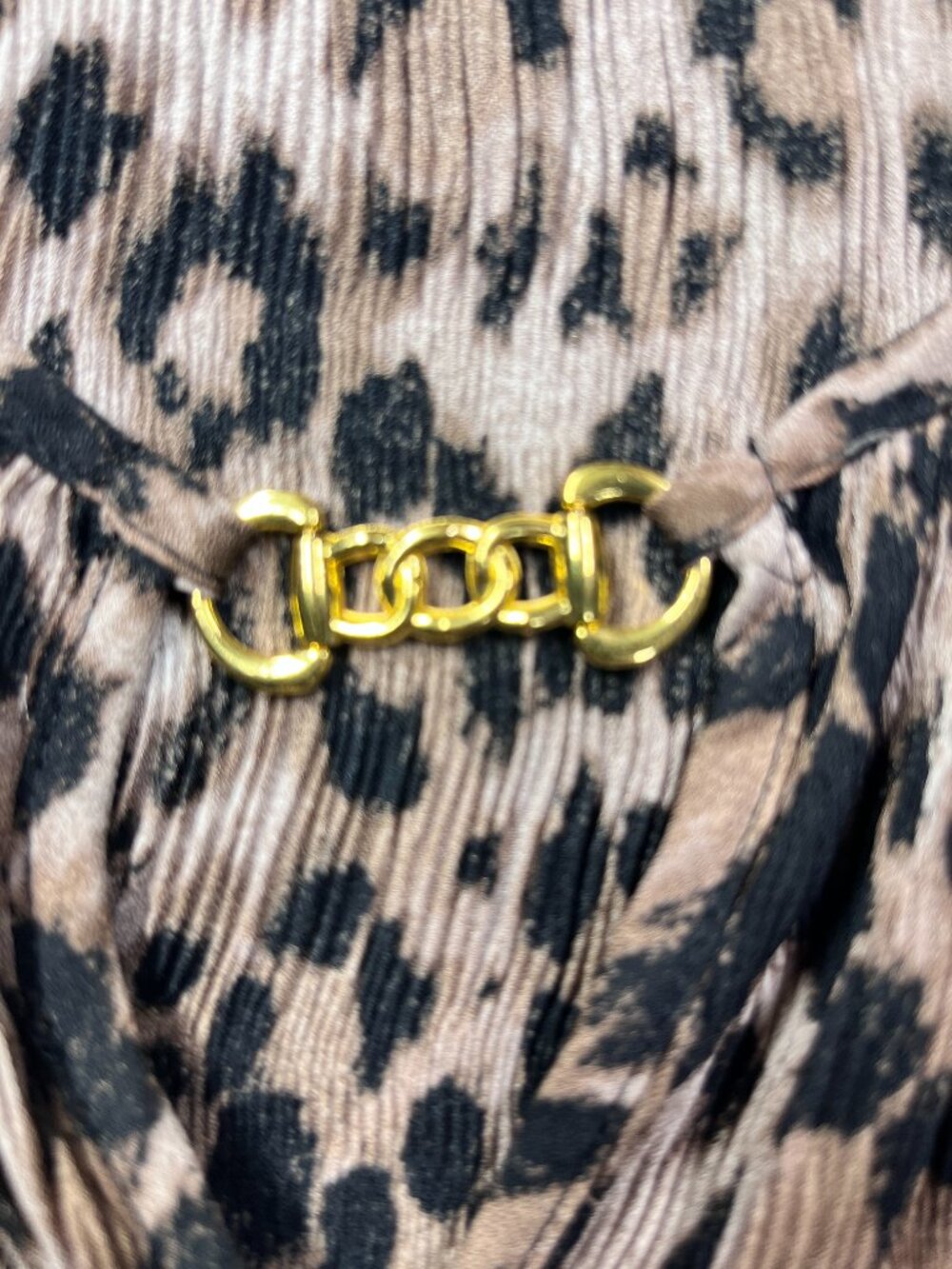 Avenue Brown Leopard Print Women's Blouse Size 22/24 Lightweight Flowy - Picture 12 of 12